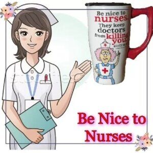 Coffee cup mug Be nice to nurses' Coffee cup mug Kitchen
